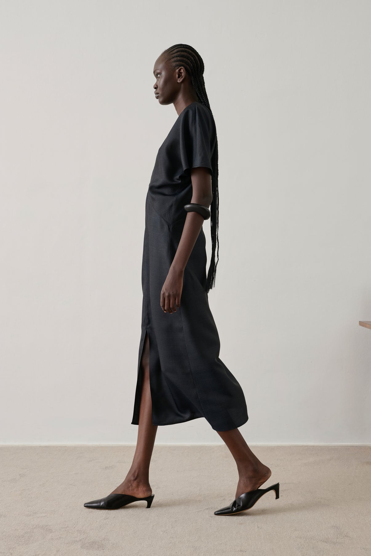 Robe Ella - Noir - Soie - Femme vue 5