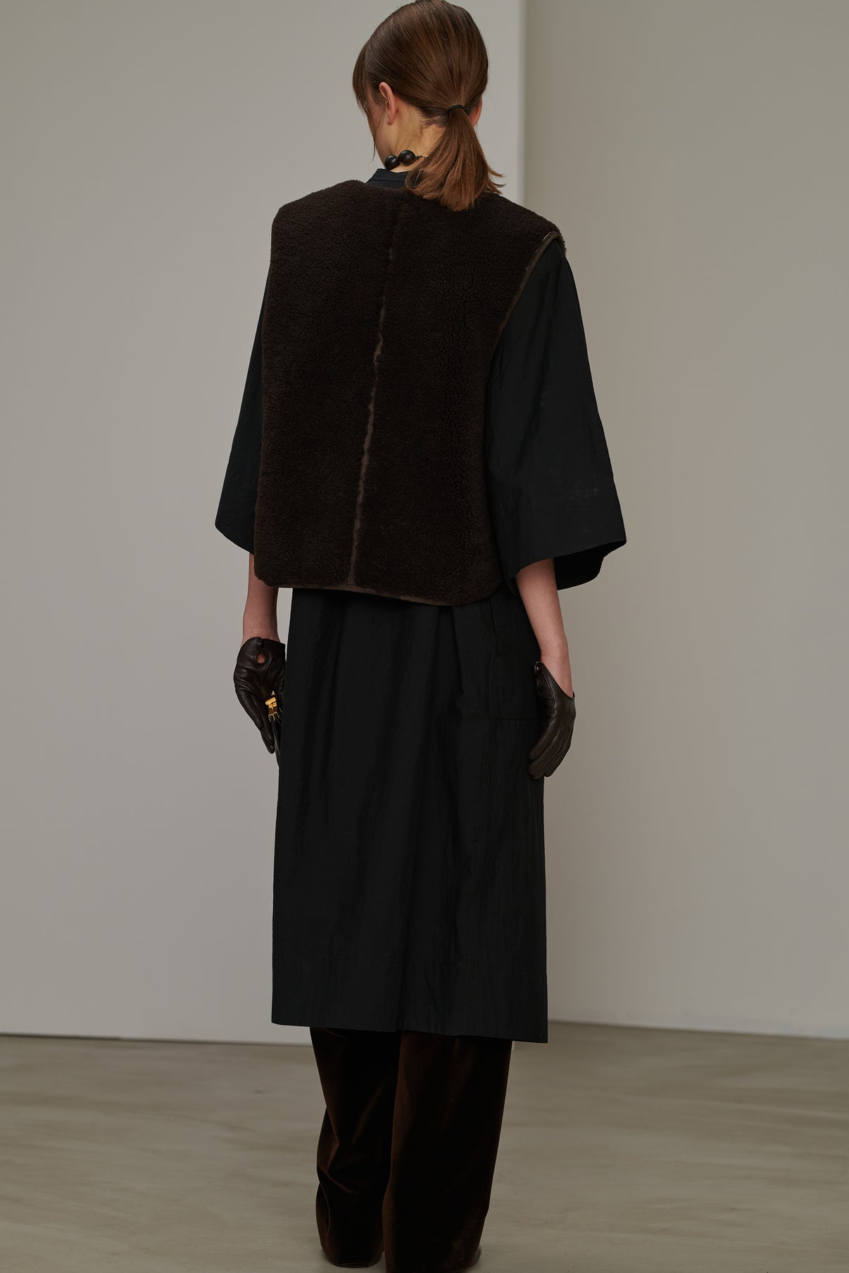 Veste Bonifacio - Marron Foncé - Cuir - Femme vue 4