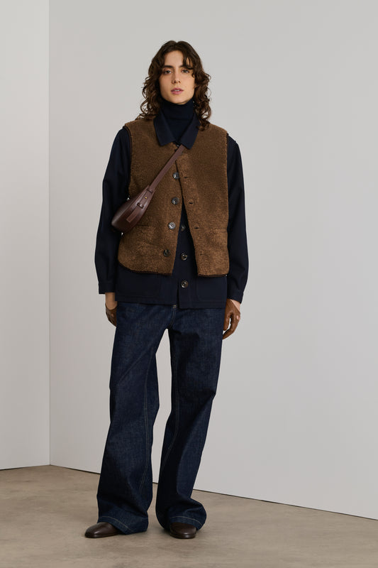 Gilet sans manches Fusil - Marron - Femme