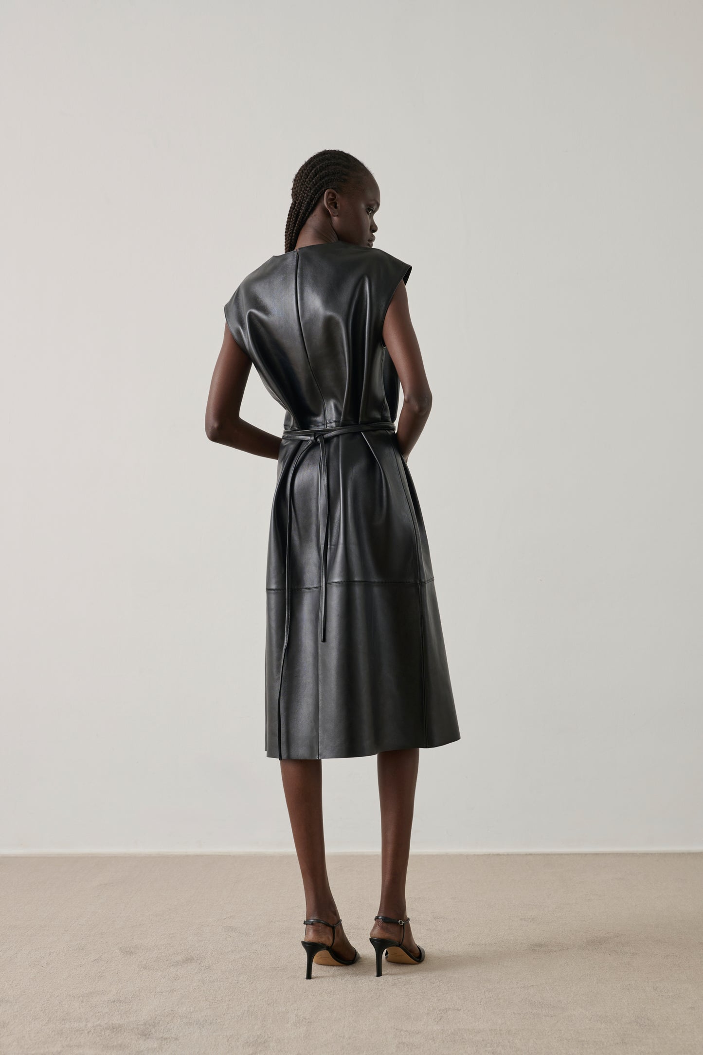 Robe Sofia - Noir - Cuir - Femme