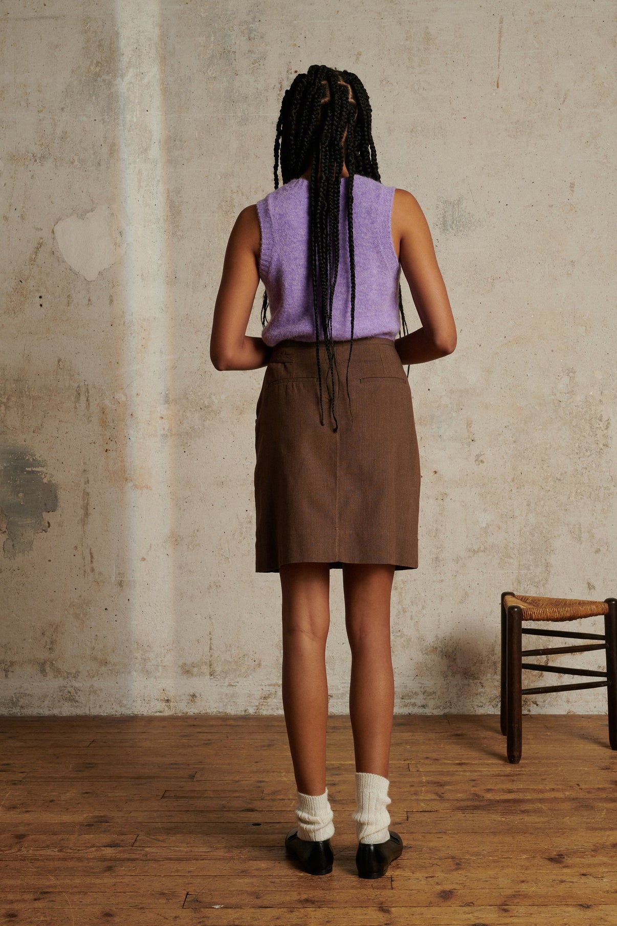 FALDA TARA MARRÓN vue 2