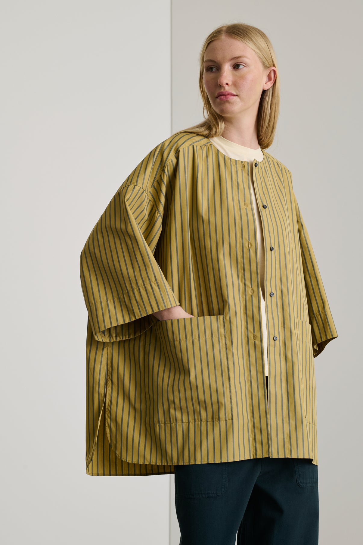 Blouse Diva - Ocre/Vert - Coton - Femme vue 3